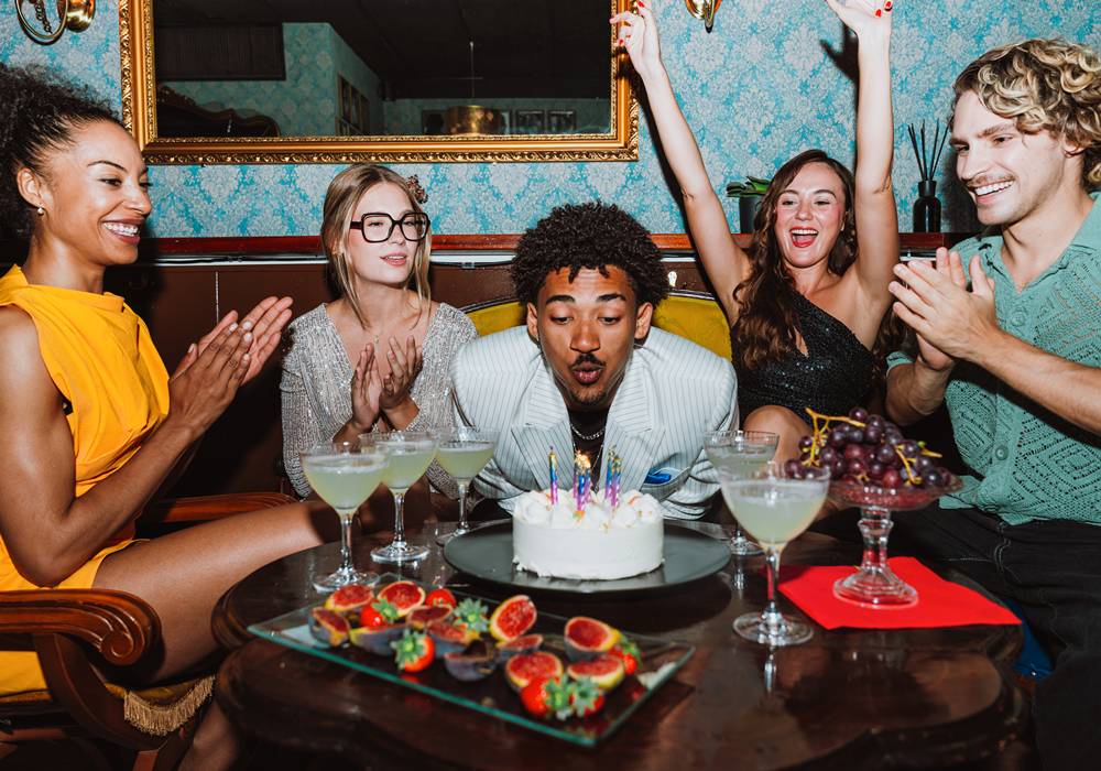 Birthday party group in Palm Springs.