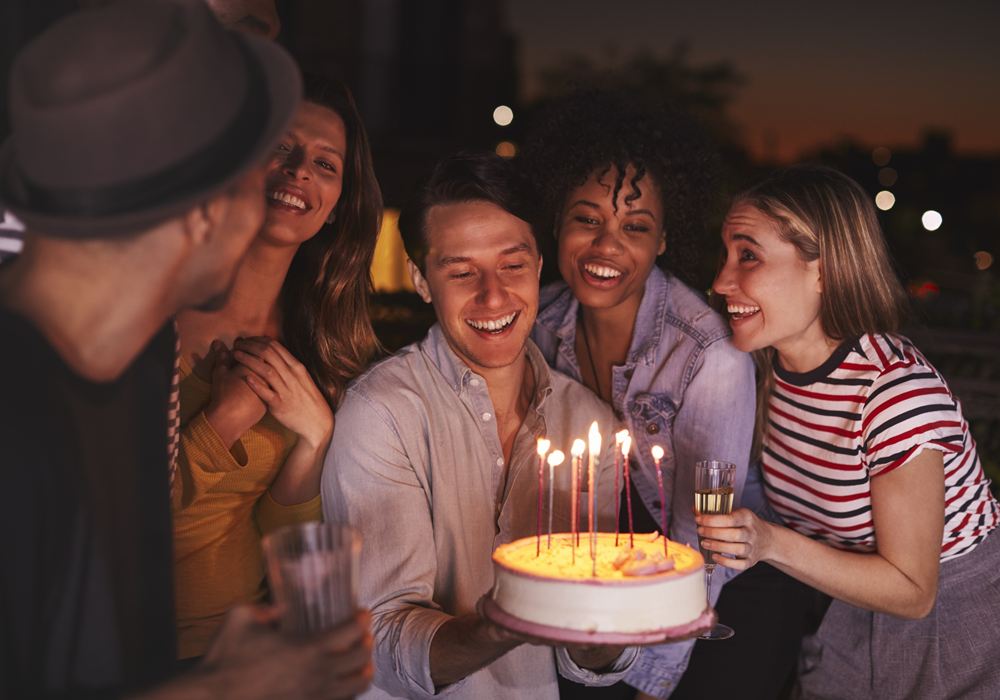 Birthday party group in Los Angeles.