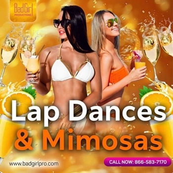 Bad Girls serving mimosas.