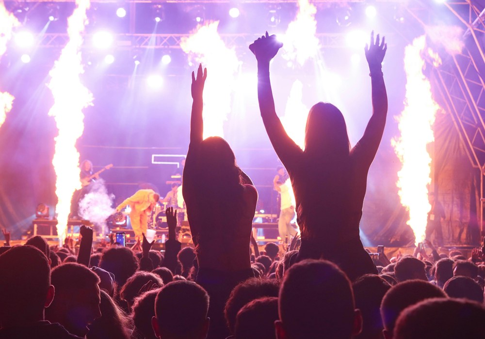 Music festival crowd in San Francisco.