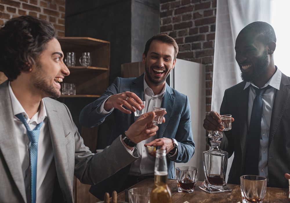 Divorce party group drinking in San Francisco.