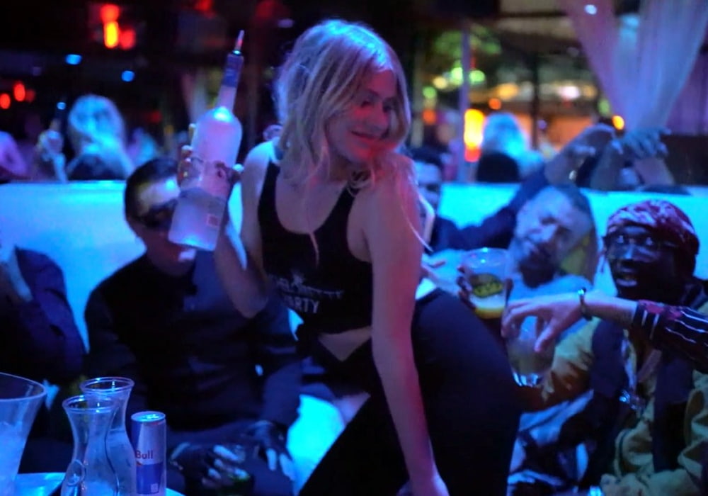 Party groups enjoying VIP bottle service.