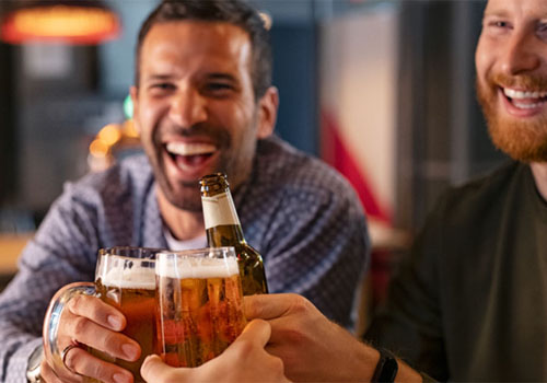 Guys drinking